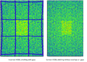 3d sensing vcsel stitching