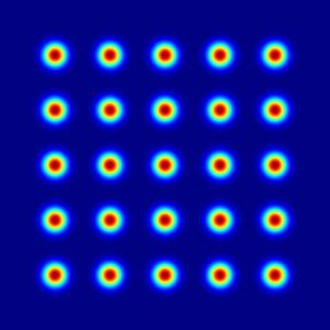 Fig. 1: 5x5 spots matrix output of a diffractive beam splitter