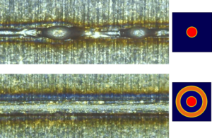 surface comparison between with and without DOE